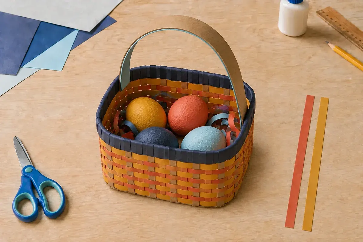 Créer un panier en carton tressé sans agrafe