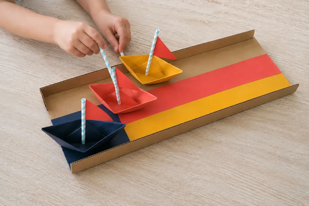Organiser une course de voiliers en papier soufflés