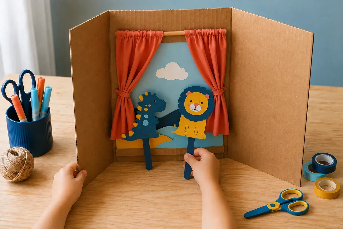 Créer un théâtre de marionnettes de table pliable