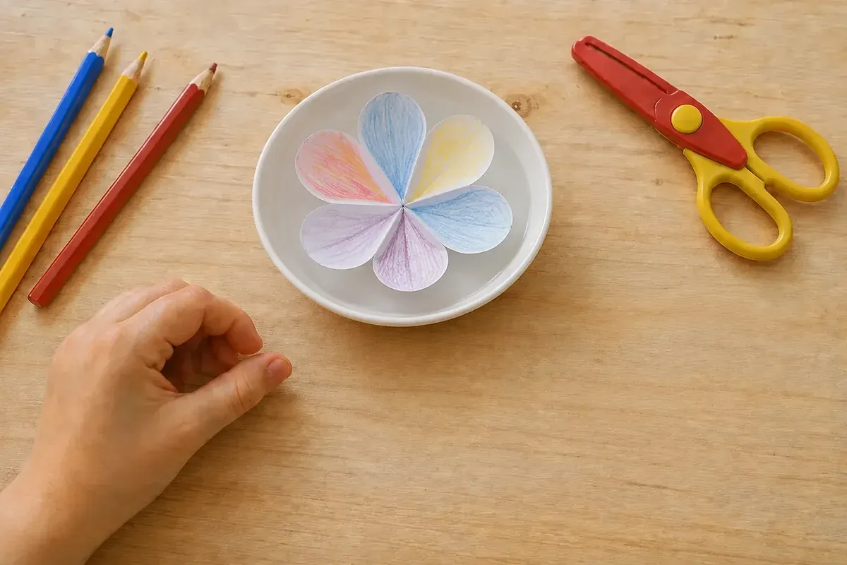 Créer une fleur en papier qui s'ouvre dans l'eau