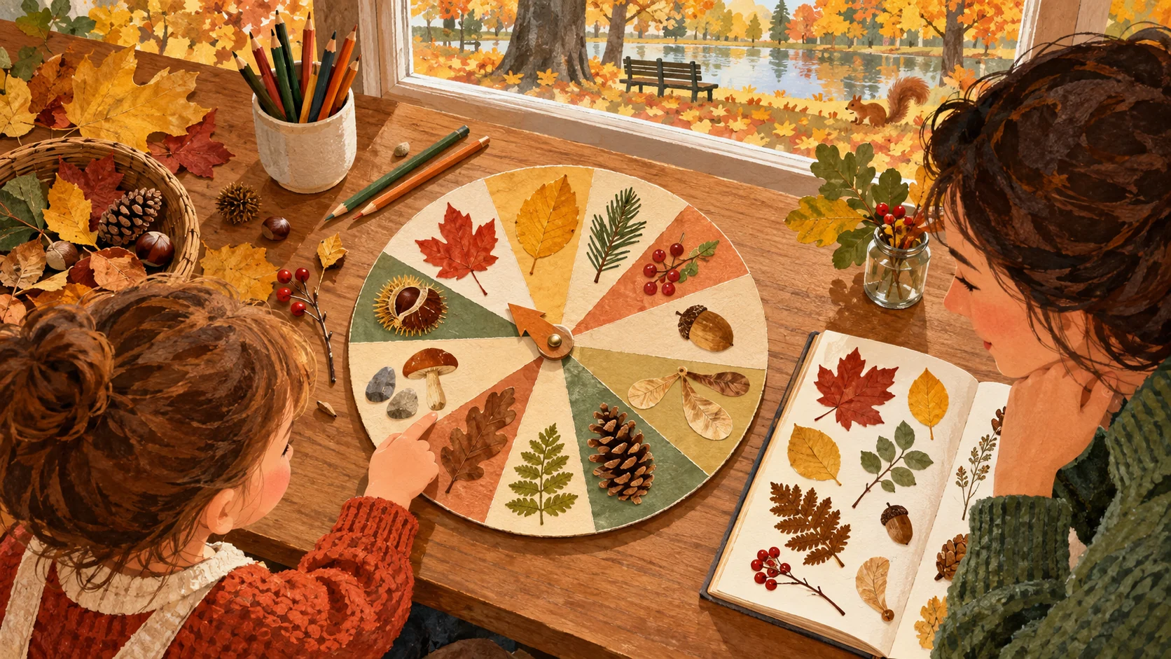 Roue d’observation d’automne : 12 missions et un carnet à imprimer