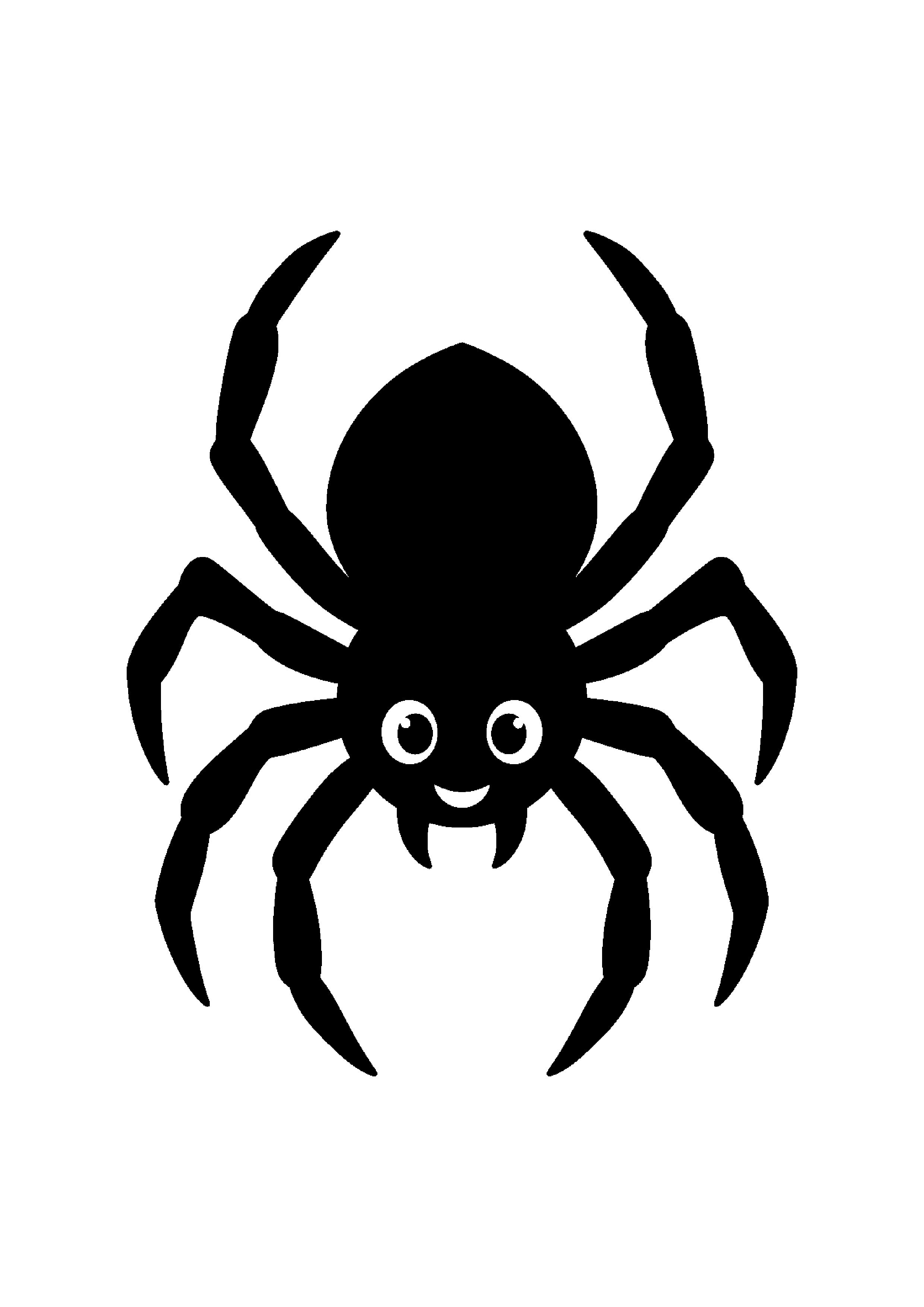 Silhouette de araignee à imprimer sur A4 et découper