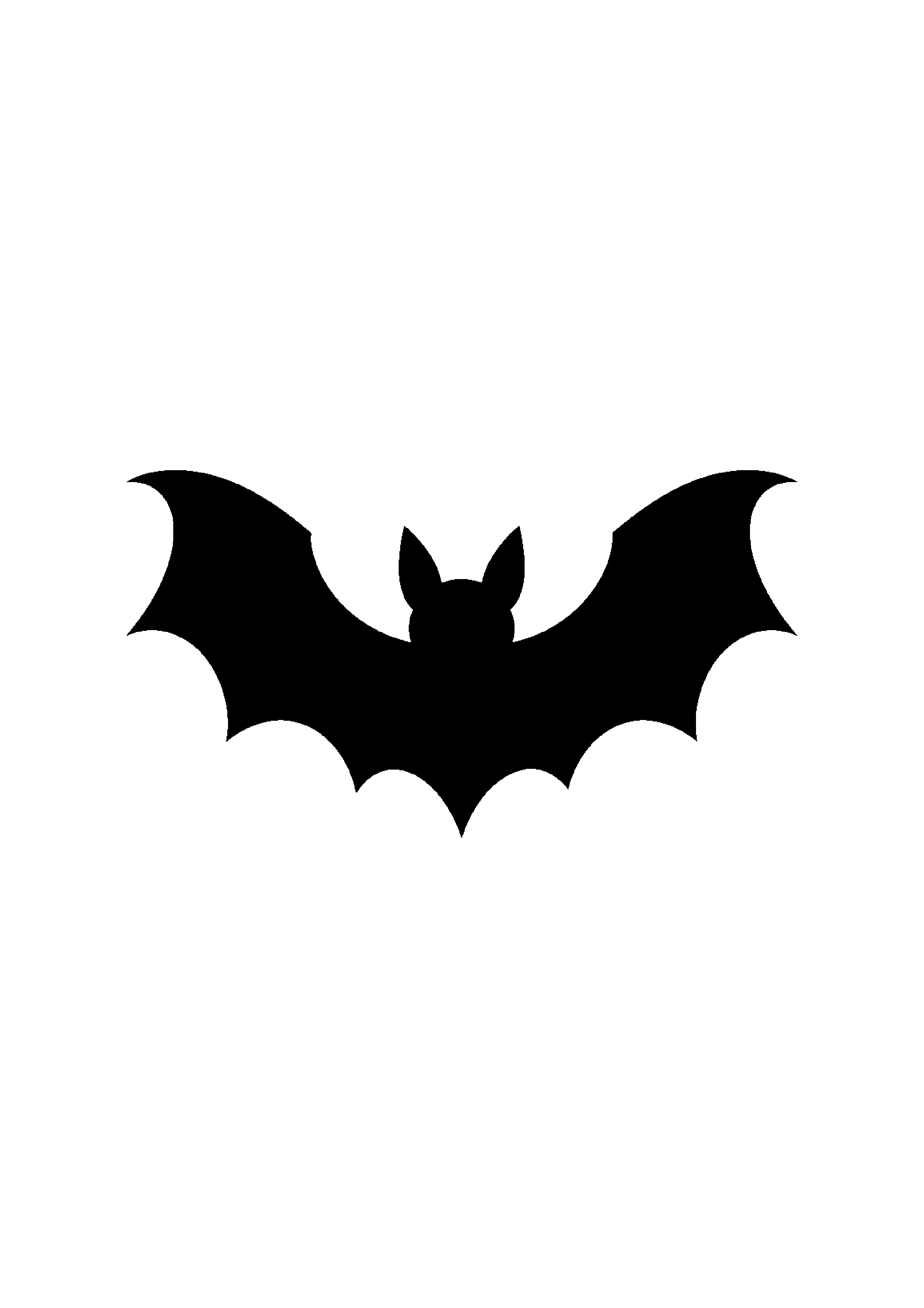 Silhouette de chauve souris à imprimer sur A4 et découper