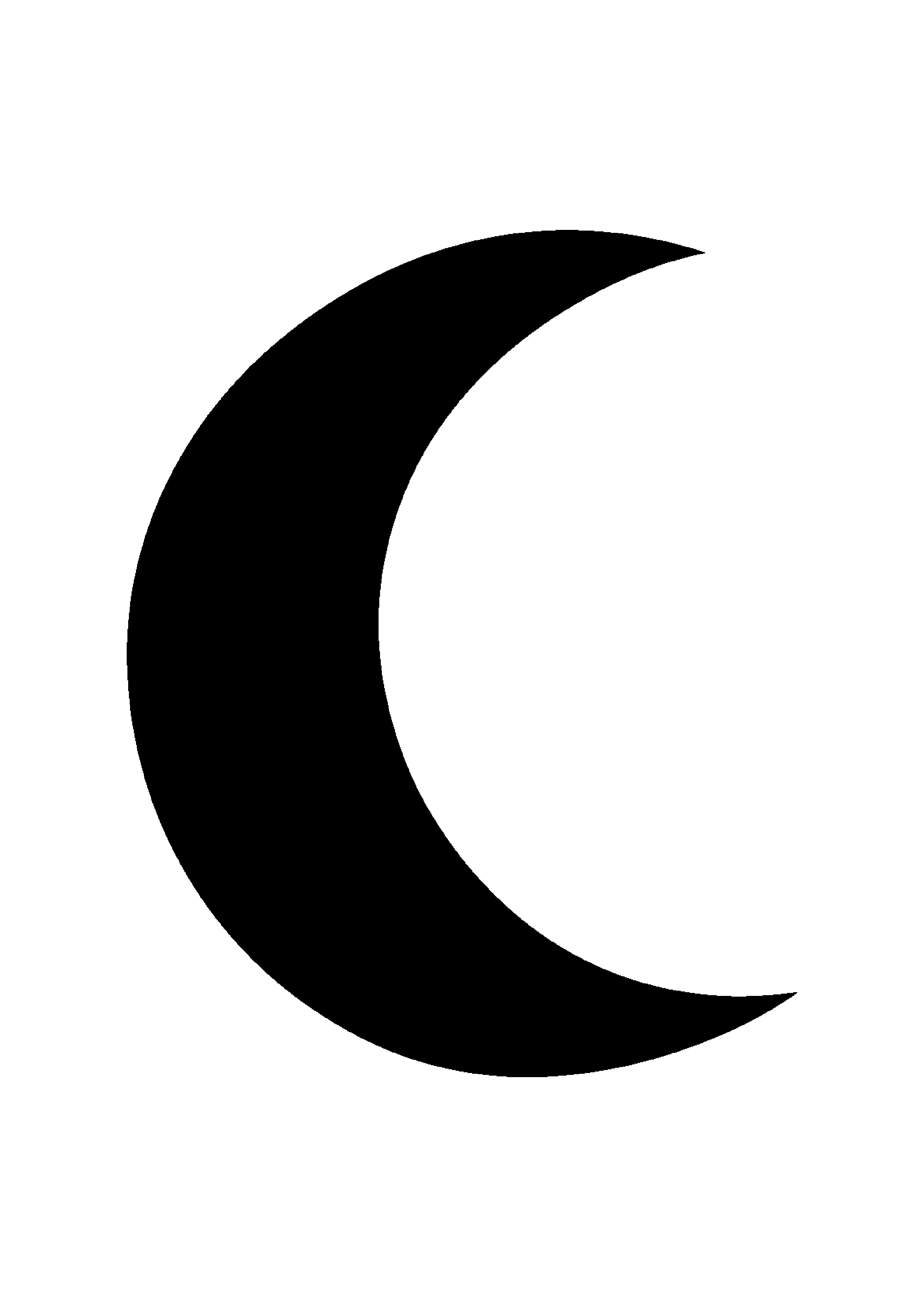 Silhouette de lune à imprimer sur A4 et découper