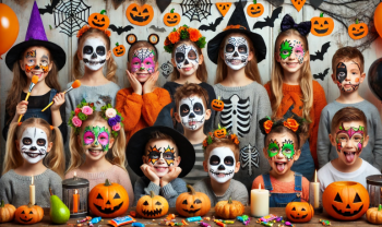 35 maquillages d’Halloween pour enfants : Idées simples et créatives