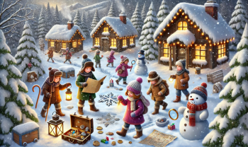 La Chasse au Trésor de l'Hiver : Une Aventure Magique pour Enfants