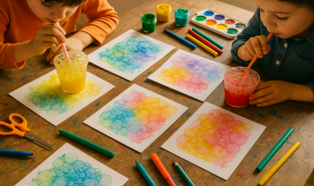 Peinture bulles : 10 idées créatives faciles pour enfants