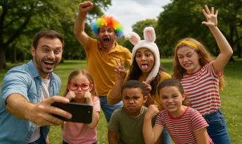 Défi photo rigolo : 20 idées fun pour s’amuser en famille ou entre amis