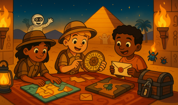 Escape game Égypte 8–10 ans à imprimer : Le Secret de la Pyramide Dorée