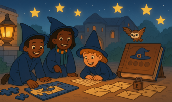 Escape game école de magie 6–10 ans à imprimer : L’Académie des Cinq Lumières