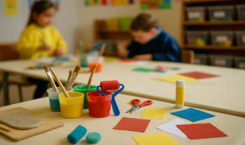 Éducation artistique au quotidien : peinture, collage, modelage