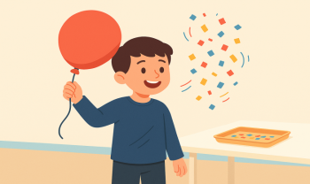 Tuto électricité statique : ballon et confettis enfant