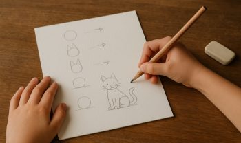 Apprendre à dessiner un chat : 8 étapes simples