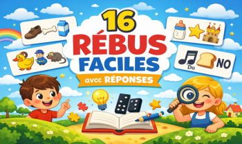 16 rébus faciles avec réponses : jeux amusants en images