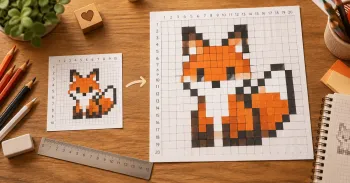 Agrandir un pixel art sur papier sans déformer le modèle