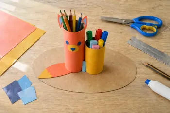 Fabriquer un pot à crayons animal à double compartiment