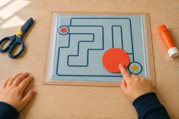 Créer un labyrinthe sensoriel plat dans une pochette scellée
