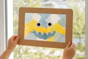 Fabriquer un monstre de fenêtre en papier repositionnable