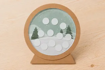 Créer une boule à neige plate en papier, sans verre ni liquide
