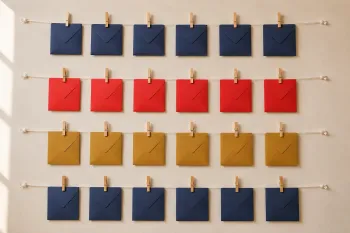 Calendrier de l'Avent mural à 24 enveloppes réutilisables