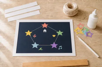 Cadre constellation de ma famille