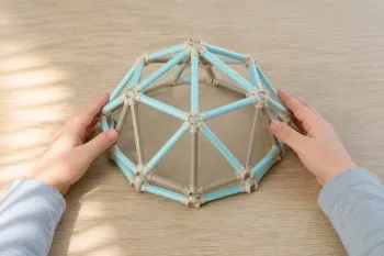 Assembler un mini-dôme géodésique avec des pailles en papier