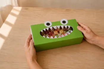 Monstre en boîte à mouchoirs : boîte à bonbons Halloween