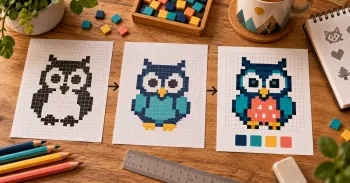Créer un pixel art reconnaissable avec seulement 4 couleurs