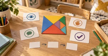 Défi tangram coopératif : 3 manches sans course de vitesse