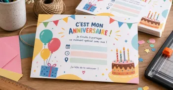 Invitation anniversaire à imprimer : garder un texte bien lisible