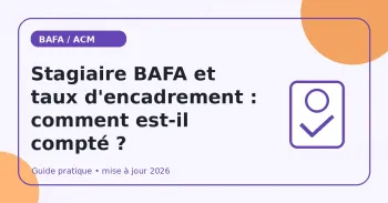 Stagiaire BAFA et taux d'encadrement : comment est-il compté ?