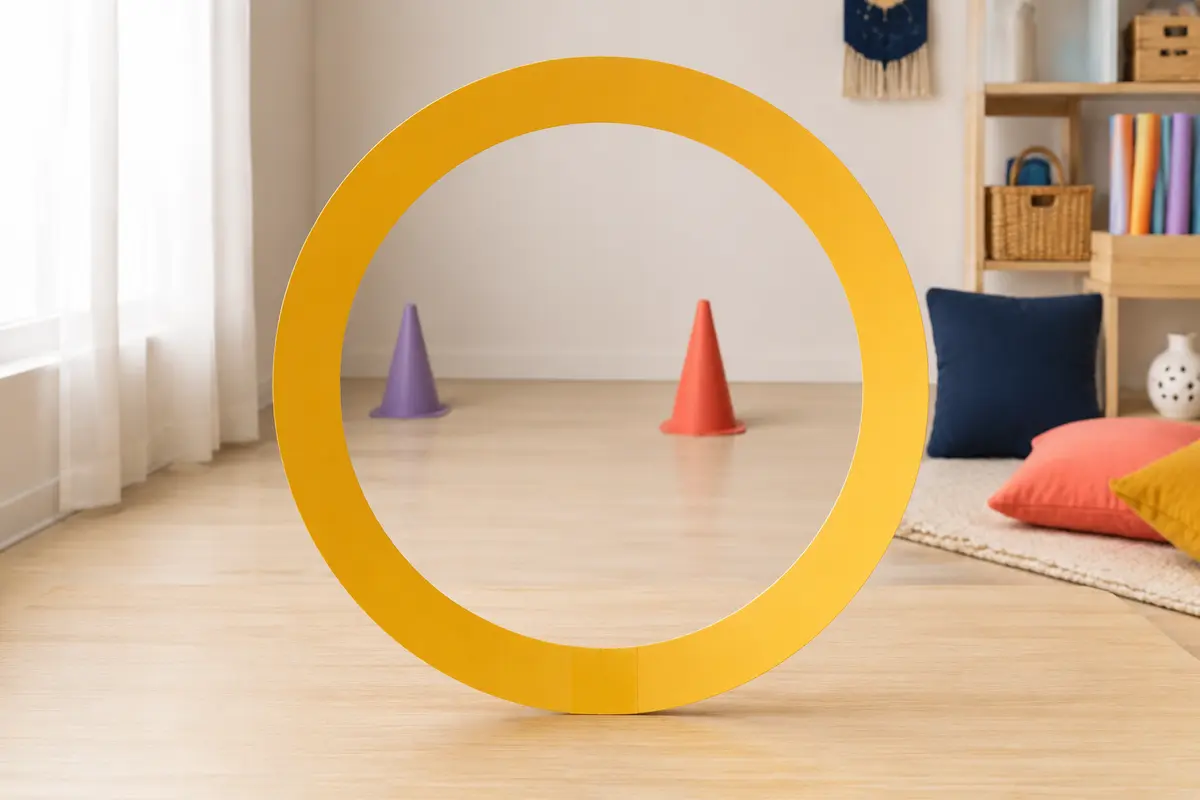 Anneau volant fabriqué avec une large bande de papier renforcée