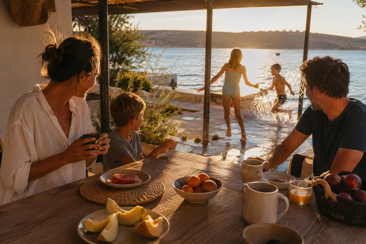 Bucket list été en famille avec petit déjeuner dehors jeux d’eau ombres soirée et fruits