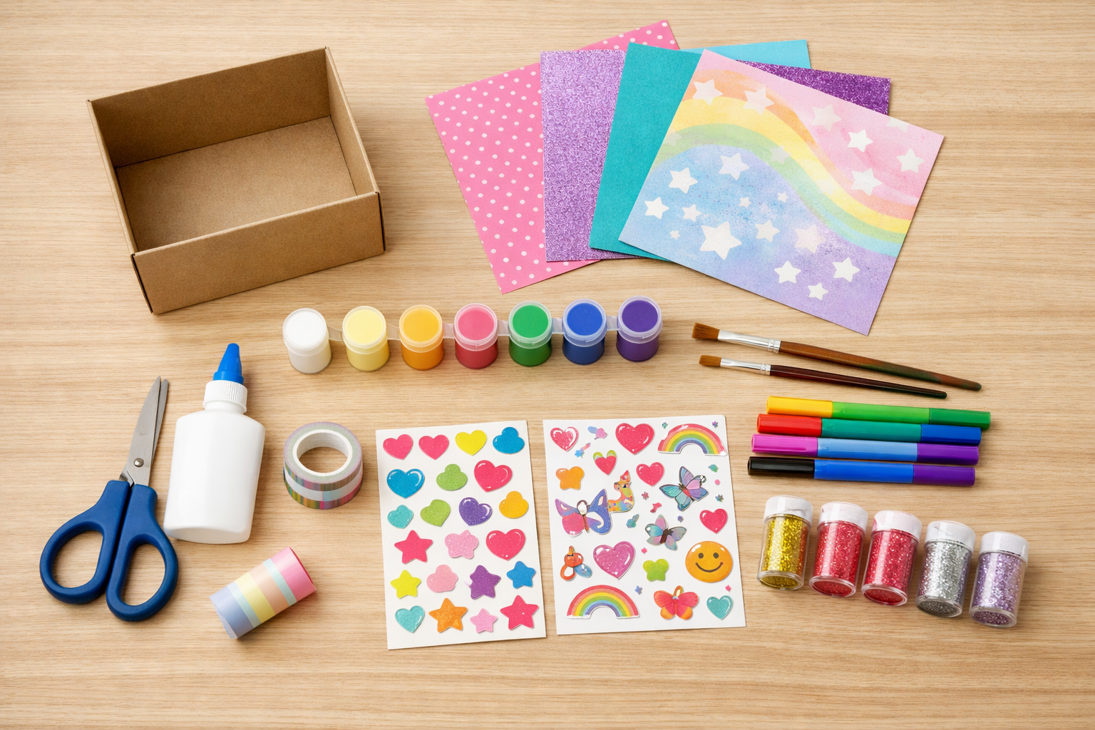 Matériel nécessaire pour fabriquer une boîte à secrets décorée