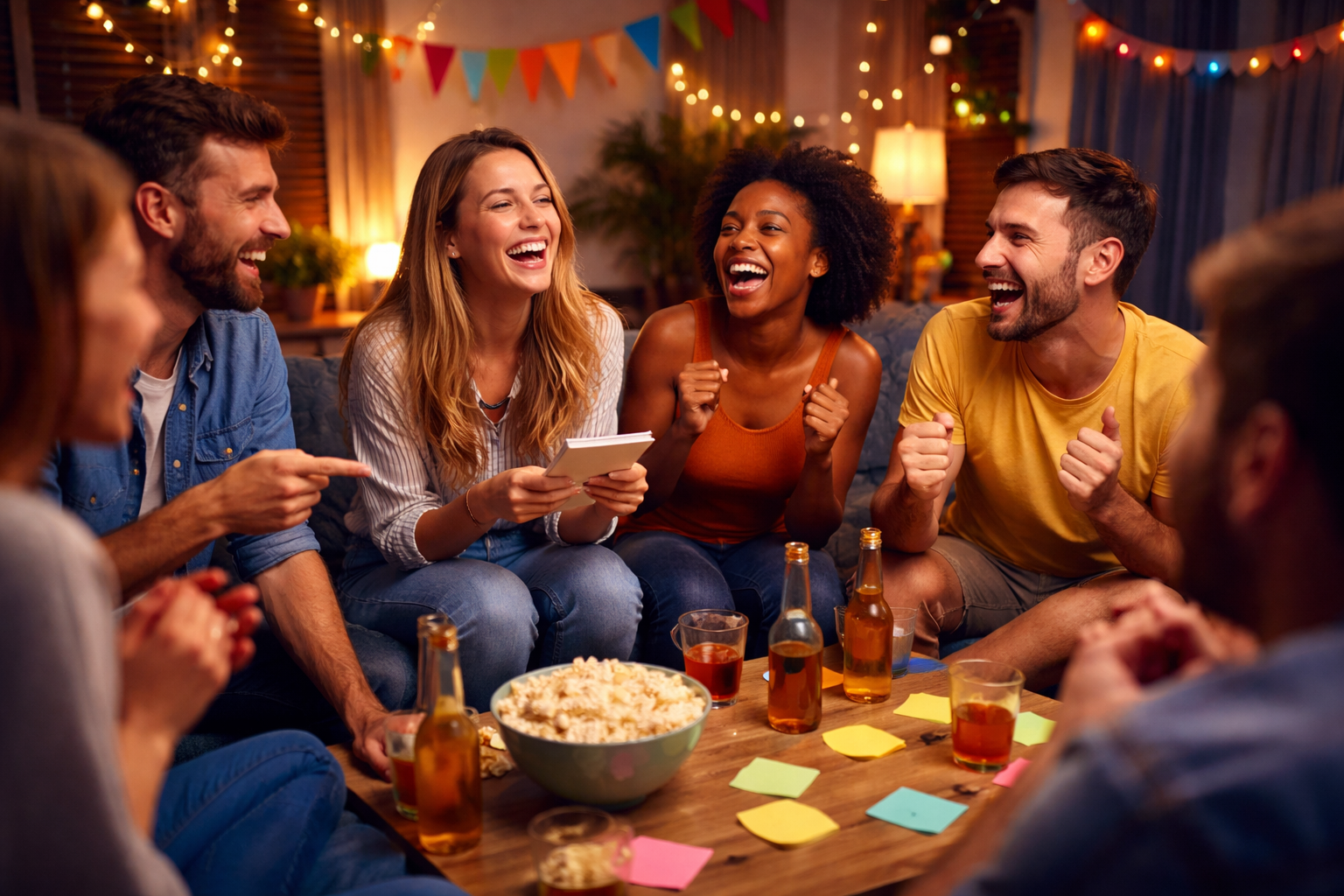 Jeu vérité ou action entre amis en soirée