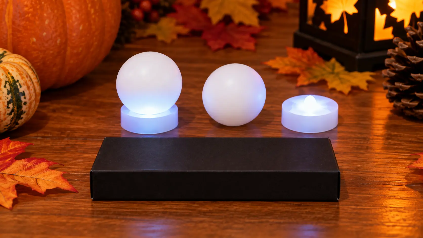 Choisir deux balles et deux lampes pour fabriquer Yeux lumineux Halloween avec balles de ping-pong et bougies LED