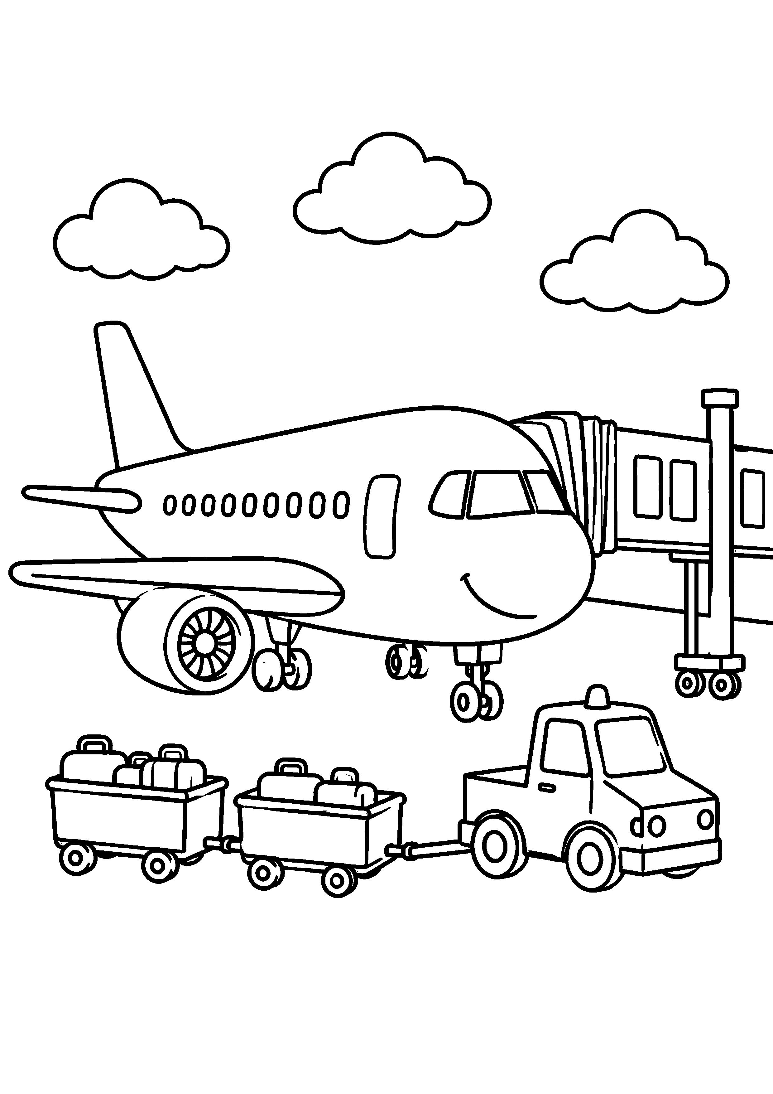 Coloriage aéroport à imprimer – dessin n°1