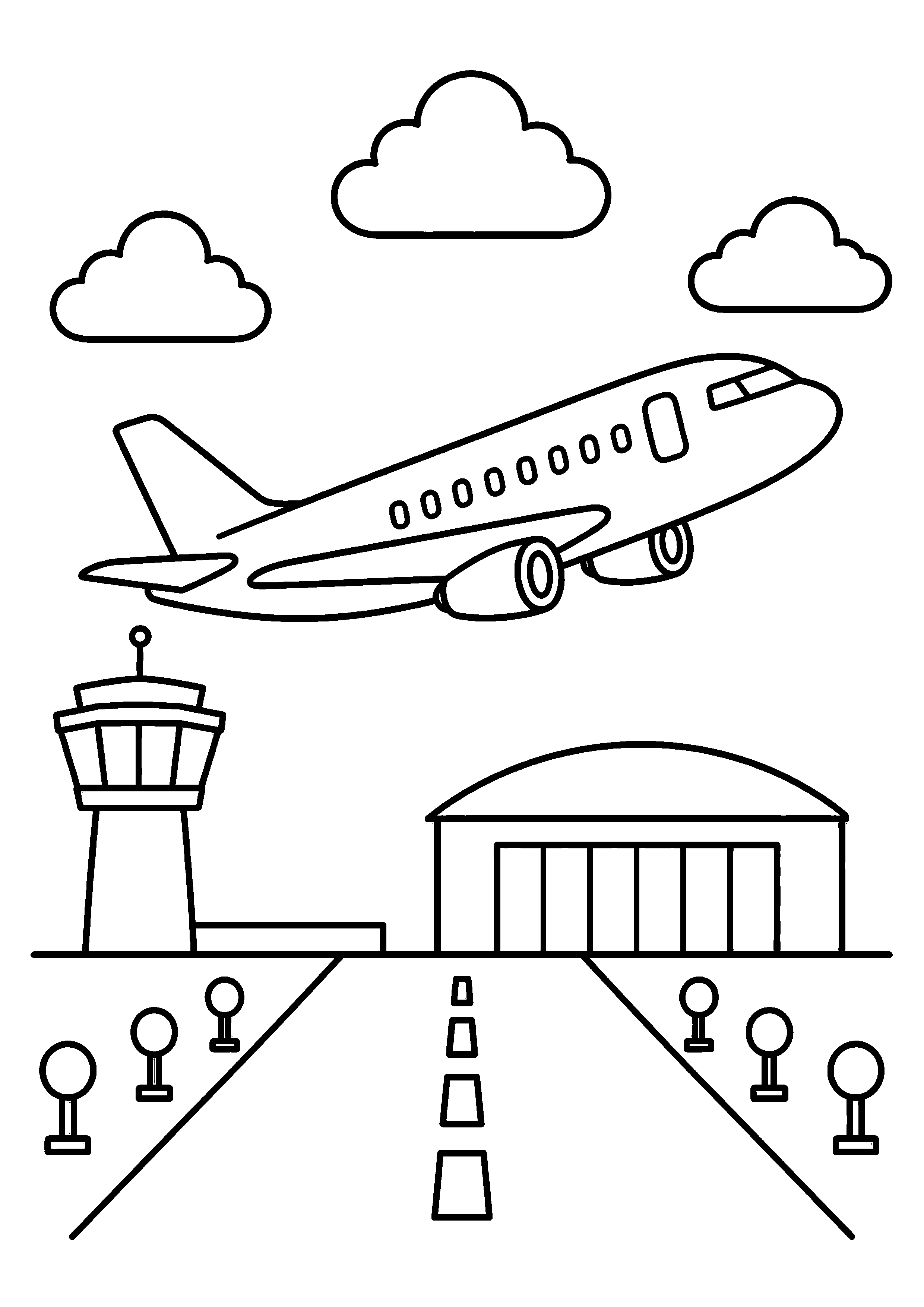Coloriage aéroport à imprimer – dessin n°2