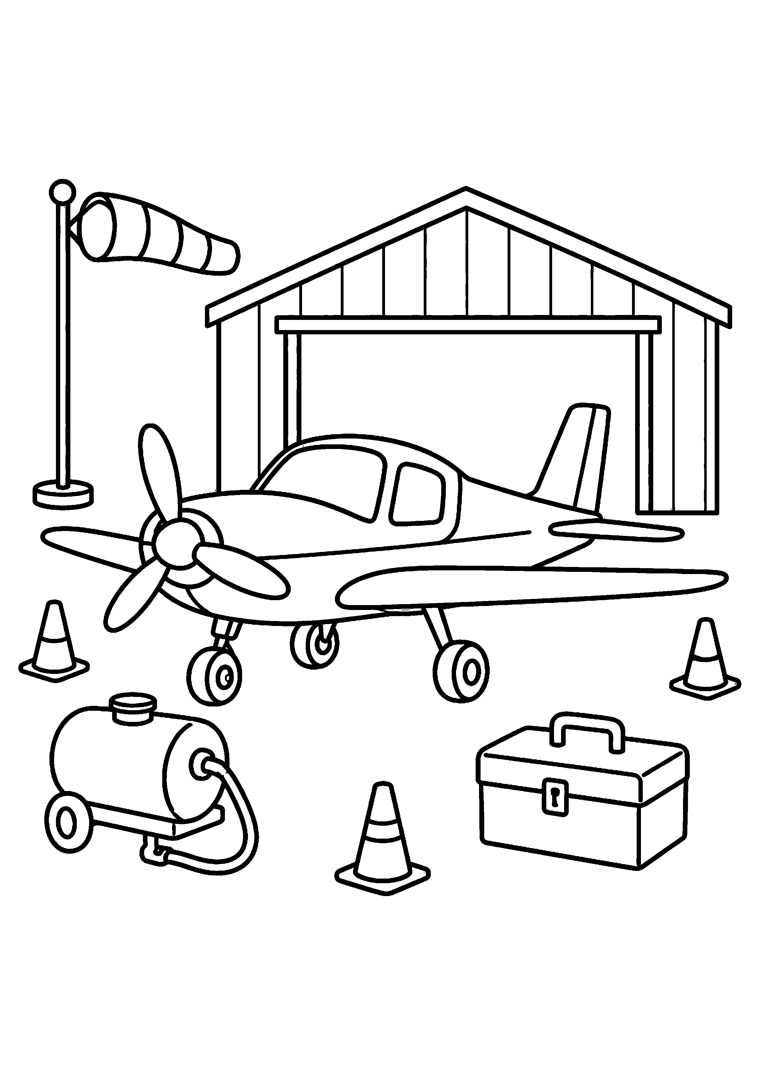 Coloriage aéroport à imprimer – dessin n°4