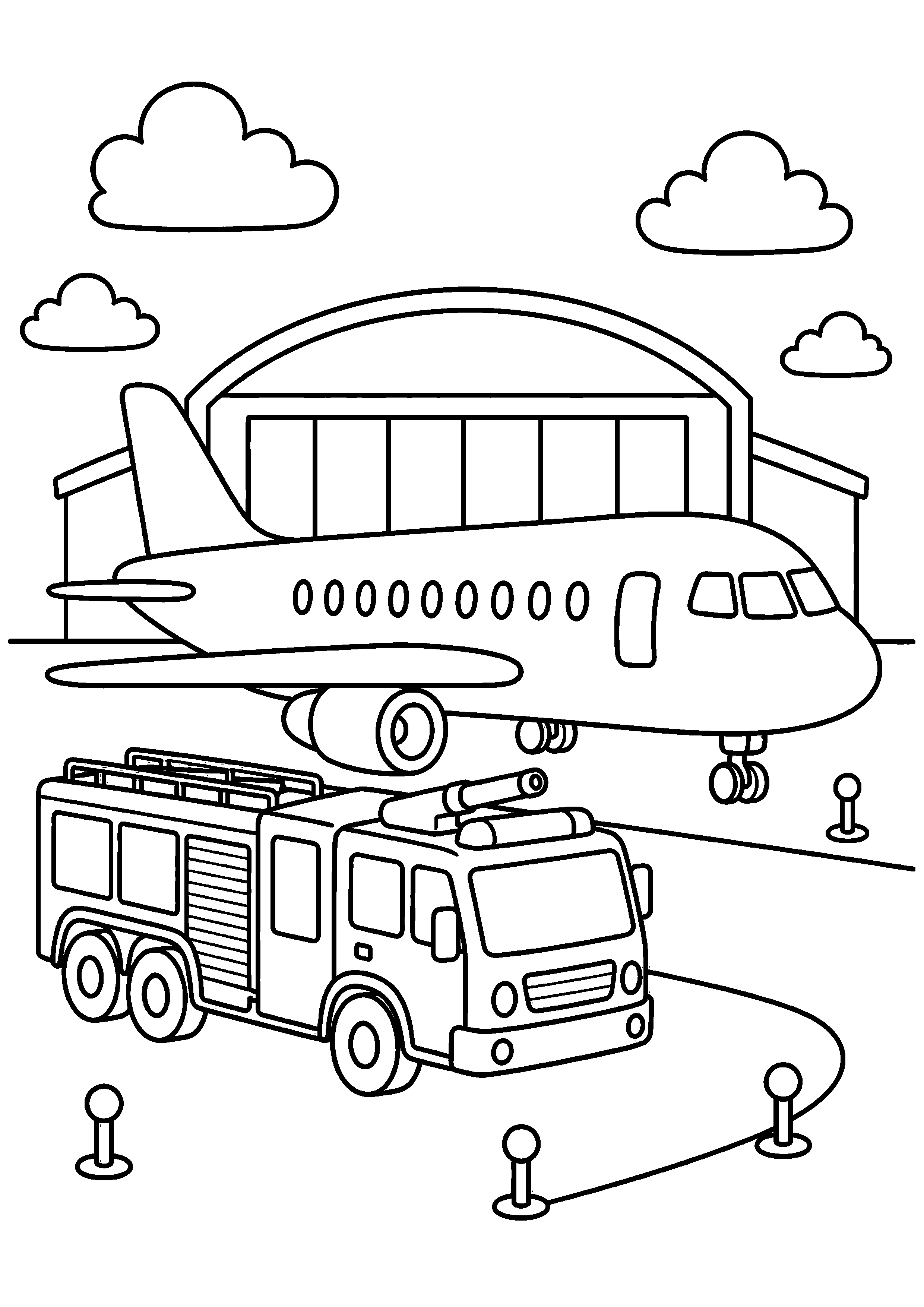 Coloriage aéroport à imprimer – dessin n°5