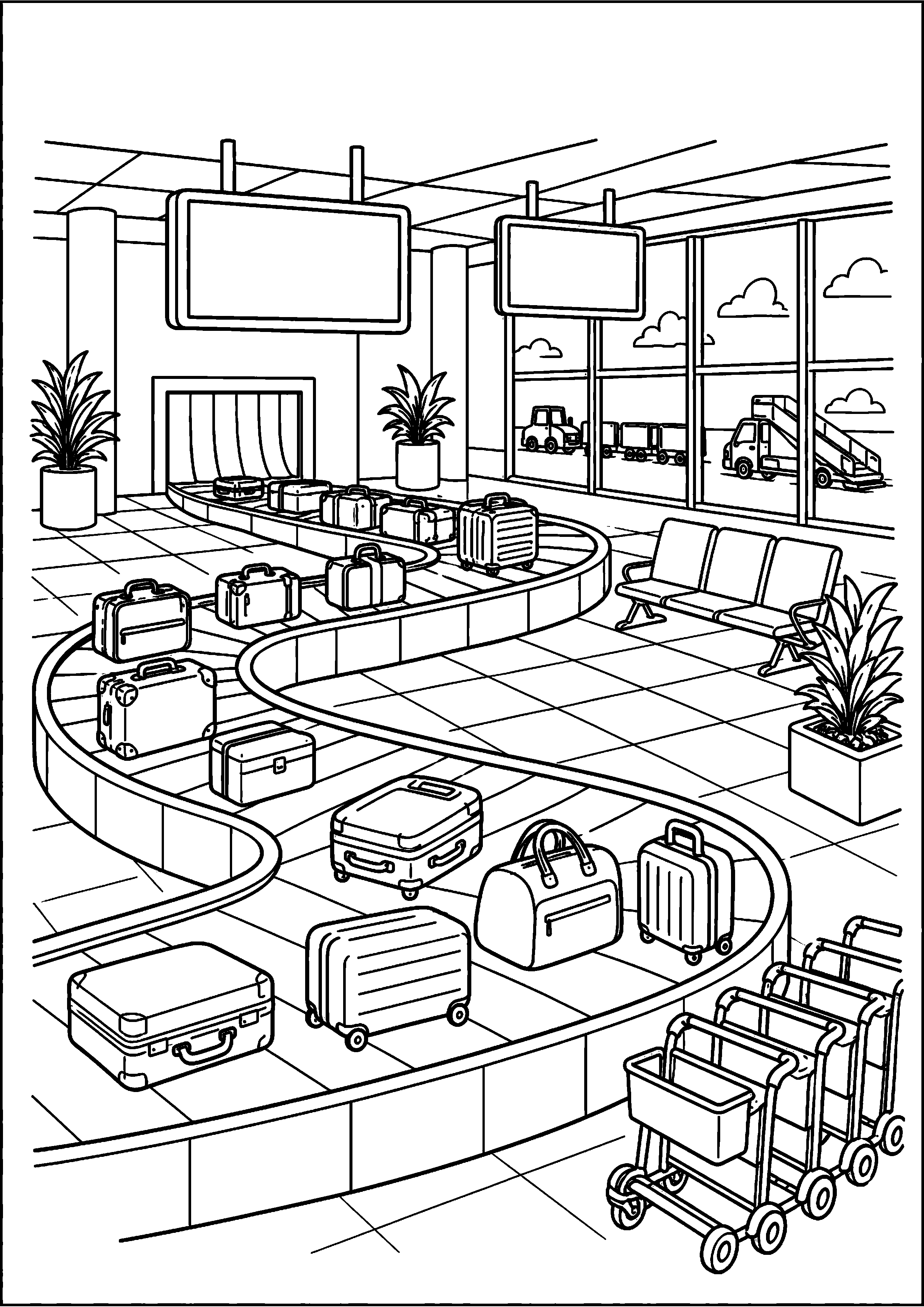 Coloriage aéroport à imprimer – dessin n°7