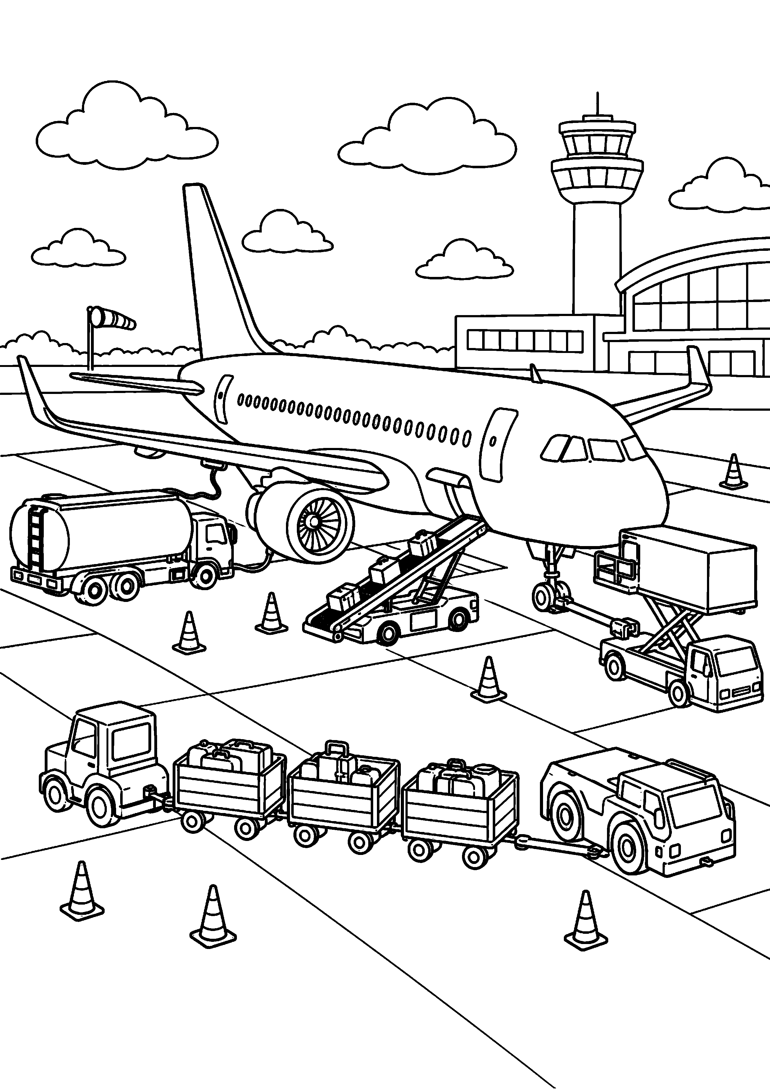 Coloriage aéroport à imprimer – dessin n°9