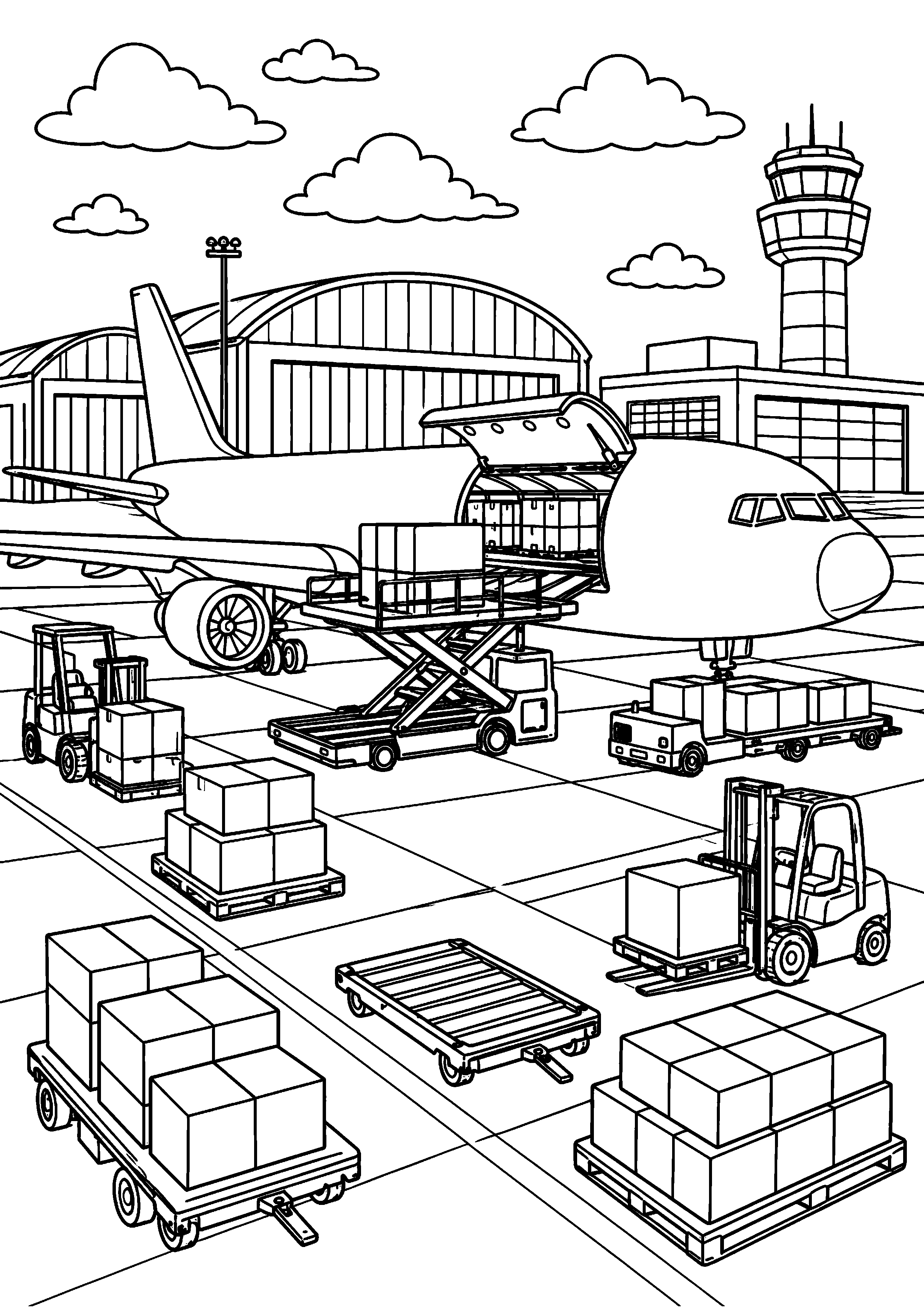 Coloriage aéroport à imprimer – dessin n°12