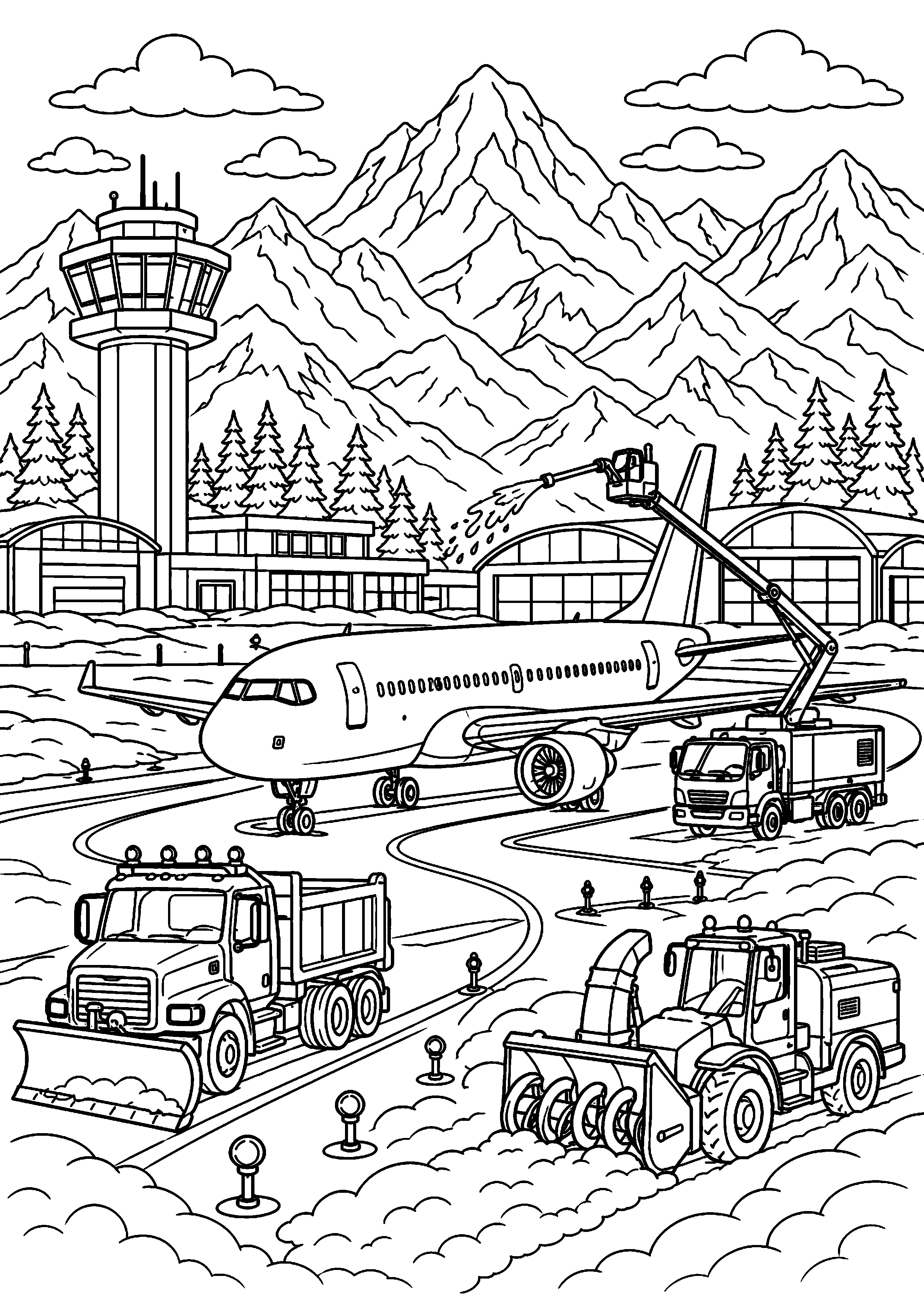 Coloriage aéroport à imprimer – dessin n°13