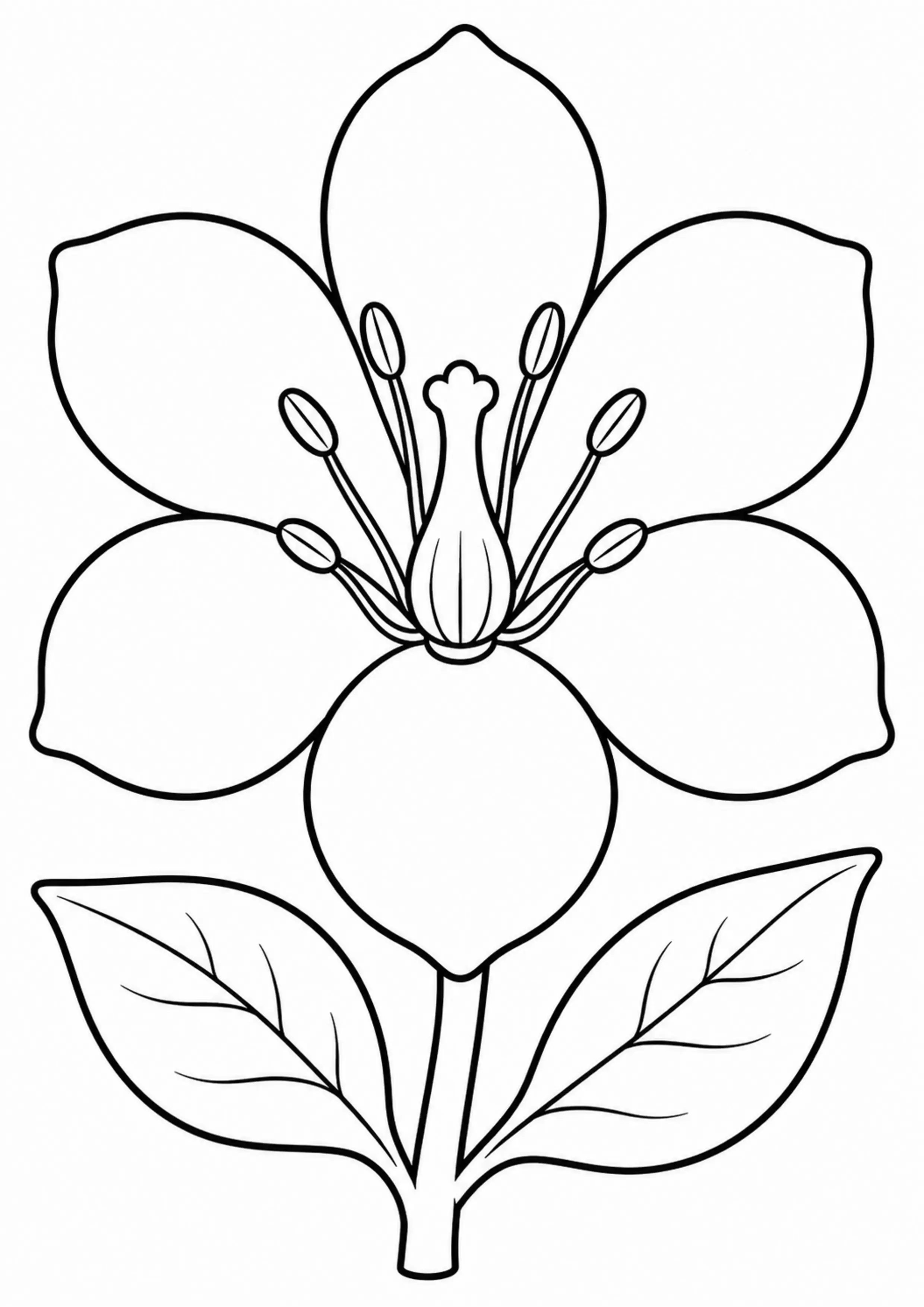 Coloriage Anatomie d’une fleur à imprimer – dessin n°2
