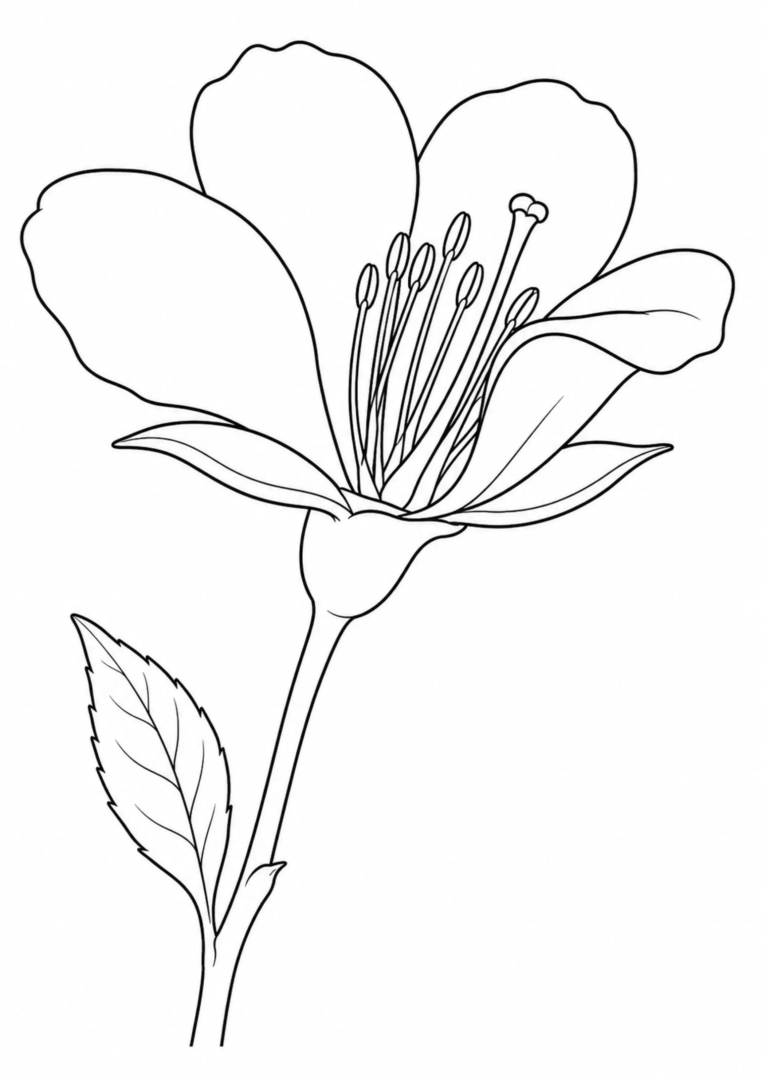 Coloriage Anatomie d’une fleur à imprimer – dessin n°6