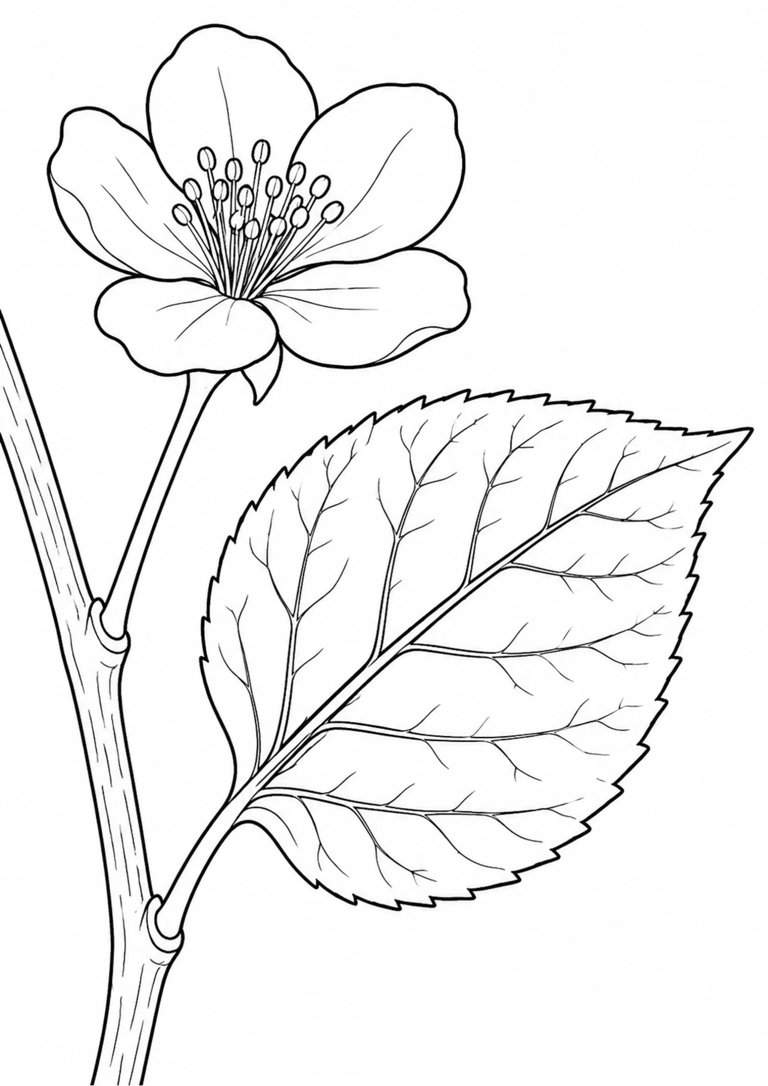 Coloriage Anatomie d’une fleur à imprimer – dessin n°7