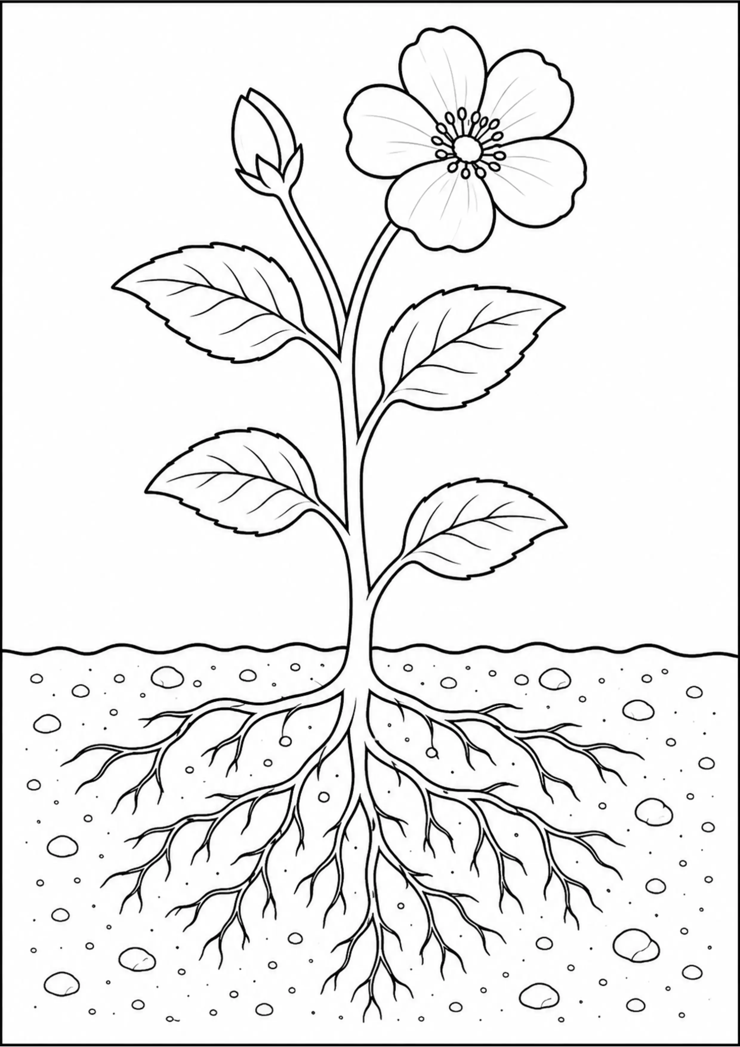 Coloriage Anatomie d’une fleur à imprimer – dessin n°8