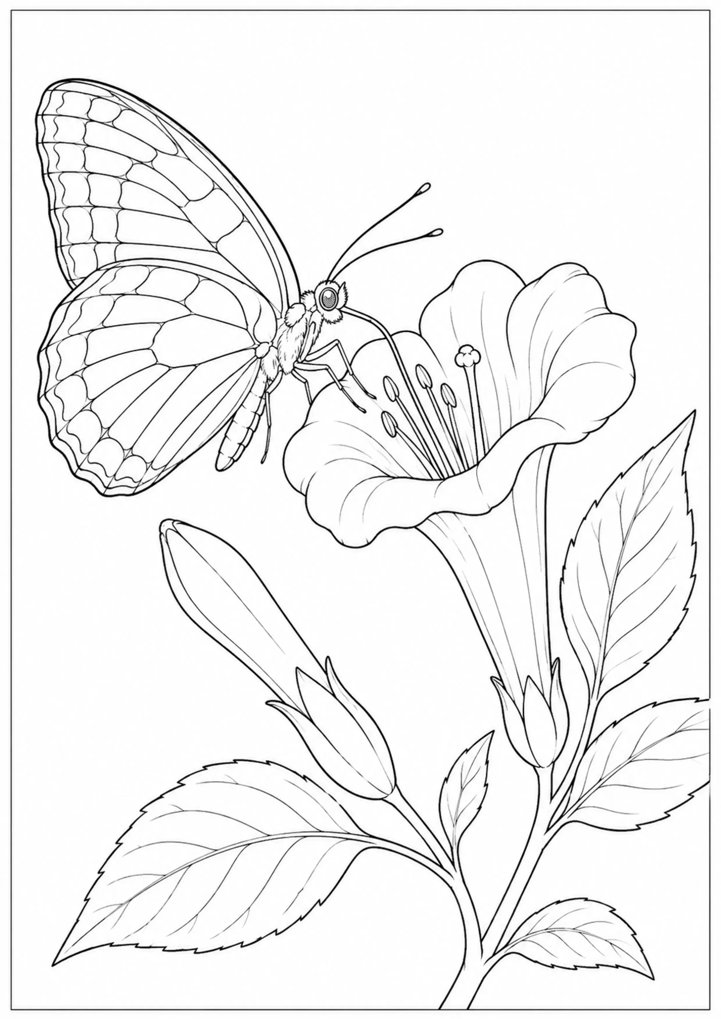 Coloriage Anatomie d’une fleur à imprimer – dessin n°10