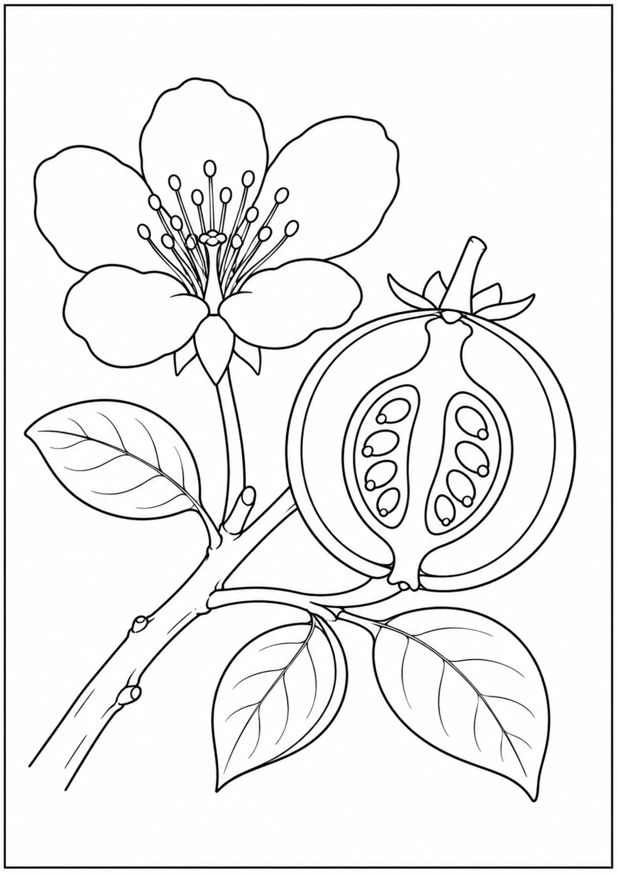 Coloriage Anatomie d’une fleur à imprimer – dessin n°12